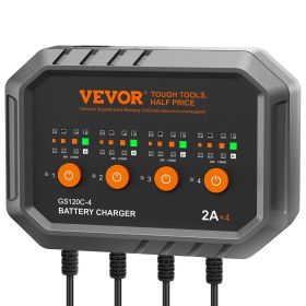 VEVOR Smart Battery Charger, 8-Amp, LiFePO4 Lead-Acid (AGM / Gel / SLA) Car Battery Charger