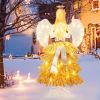 5.2 Feet Lighted Angel Artificial Christmas Tree with Warm White LED Lights