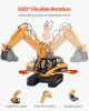Remote Control Excavator Toy 15 Channel 1:14 Scale RC Excavator Digger for Kids