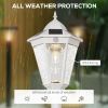 77" Solar Lamp Post Light, Waterproof Aluminum Outdoor Vintage Street Lamp, Motion Activated Sensor PIR, Adjustable Brightness, for Garden, Lawn
