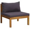 8 Piece Patio Lounge Set with Cushion Solid Acacia Wood