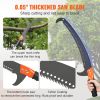 VEVOR Manual Pole Saw, 7.3-27 ft Extendable Tree Pruner, Sharp Steel Blade High Branches Trimming