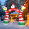 8.9FT Inflatable Christmas Archway with Santa, Lighted Holiday Blow Up Decoration with LED Lights, Built-in Blower