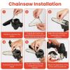 3-in-1 Cordless Electric Pole Saw & Mini Chainsaw & Grass Trimmer Kit with Adjustable Length 2Pcs 21V 1500mAh Batteries 4in/6in Chains Saw Blade 5Pcs