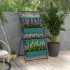 Outsunny 4-Tier Vertical Garden Planter Green Outdoor Plant Stand for Vegetables Flowers with 4 Boxes
