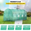 VEVOR Walk-in Tunnel Greenhouse, 14.8 x 6.6 x 6.6 ft Portable Plant Hot House w/ Galvanized Steel Hoops, 1 Top Beam, Diagonal Poles