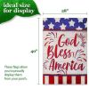 House Flag God Bless America USA Flag Accent | 28x40 Inch | Printed Blockout Polyester Patriotic Decoration