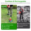 Powerful 8000 rpm telescopic weed trimmer/barbedless lawn mower/brush trimmer with 37' to 50.4' adjustable poles for garden yards