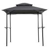 8x5Ft Grill Gazebo Replacement Canopy Only!!!! NO Metal Structure!!! Double Tiered BBQ Tent Roof Top Cover