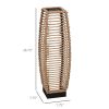 Solar Floor Lamp, Outdoor Rattan Garden Lantern Pathway Light & Decorative Driveway Lighting with Auto On/Off LED Lights for Porch, Yard, Lawn