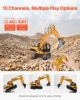 Remote Control Excavator Toy 15 Channel 1:14 Scale RC Excavator Digger for Kids
