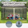 Outsunny Replacement Mesh Sidewall Netting for 10' x 12' Gazebos and Canopy Tents with Zippers, (Sidewall Only) Cream