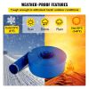 VEVOR Discharge Hose, 4" x 105', PVC Lay Flat Hose, Heavy Duty Backwash Drain Hose with Clamps, Weather-proof & Burst-proof