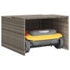 Robot Mower Garage Gray 33.9"x35.4"x20.5"/22.4" Poly Rattan