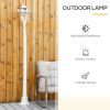 77" Solar Lamp Post Light, Waterproof Aluminum Outdoor Vintage Street Lamp, Motion Activated Sensor PIR, Adjustable Brightness, for Garden, Lawn