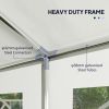 Outsunny 16.5' x 33' Large Party Tent, Heavy Duty Outdoor Canopy Tent with Removable Sidewalls, 10 Windows, White