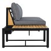 TREXM Patio Furniture Set with Loveseats, 4 Pieces Outdoor Sofa Set with Waterproof Cushions, Patio Furniture with Durable Iron-Wood Design for Garden