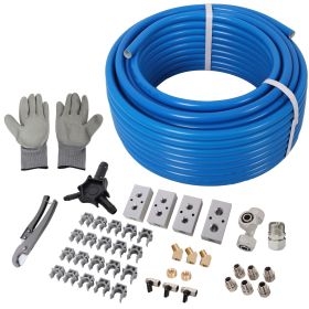 1/2" x 100ft Air Compressor Piping, High Quality PEX-AL-PEX Tubing, Air Hose Kit Air Compressor Accessories,Blue Tubing