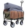 Collapsible Foldable Wagon Cart with strapping system, Beach Wagon , Utility Cart
