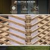 Solar Floor Lamp, Outdoor Rattan Garden Lantern Pathway Light & Decorative Driveway Lighting with Auto On/Off LED Lights for Porch, Yard, Lawn