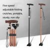 Multifunctional Non-Slip Folding Elderly Crutches for Walking