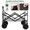 Heavy Duty Collapsible Wagon Cart - Large Capacity Foldable Beach Cart for Camping, Sports,Shopping & More , Portable & Easy to Store