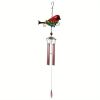 1set, Wind Chimes, Birds, Iron, Glass, Painted Handicrafts, Hanging Pieces, Courtyard Gardens, Metal Aluminum Pipe Hanging Pieces.Comes With S-hook