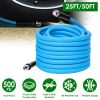 25FT/50FT 5/8" Non-Expanding Flexible Garden Hose Heavy Duty PVC Water Hose Leak-Resistant Kink-Free All-weather Burst 500PSI GPCT5415