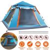 4-5 Person Pop-Up Camping Tent, Instant Setup Family Tent with 2 Mosquito Nets Windows, Portable for Hiking, Backpacking & Outdoor Adventures