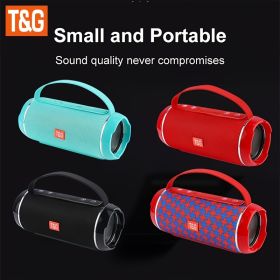 Wireless Audio Subwoofer Plug-in Card U Disk 3D Surround Outdoor Portable Speaker (Color: Red And Blue)