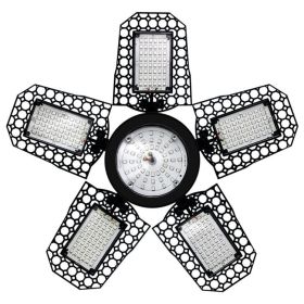 Five Leaf Foldable Transformable LED Plant Light for Greenhouse (Color: As pic show, Type: 288 LEDs)